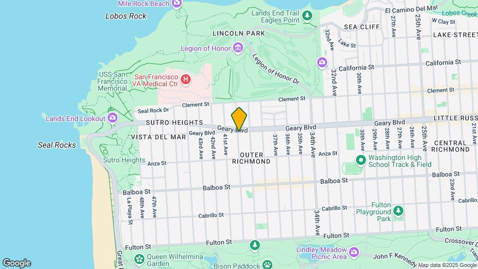 7555 Geary Blvd Mapa y Detalles de la Ubicación