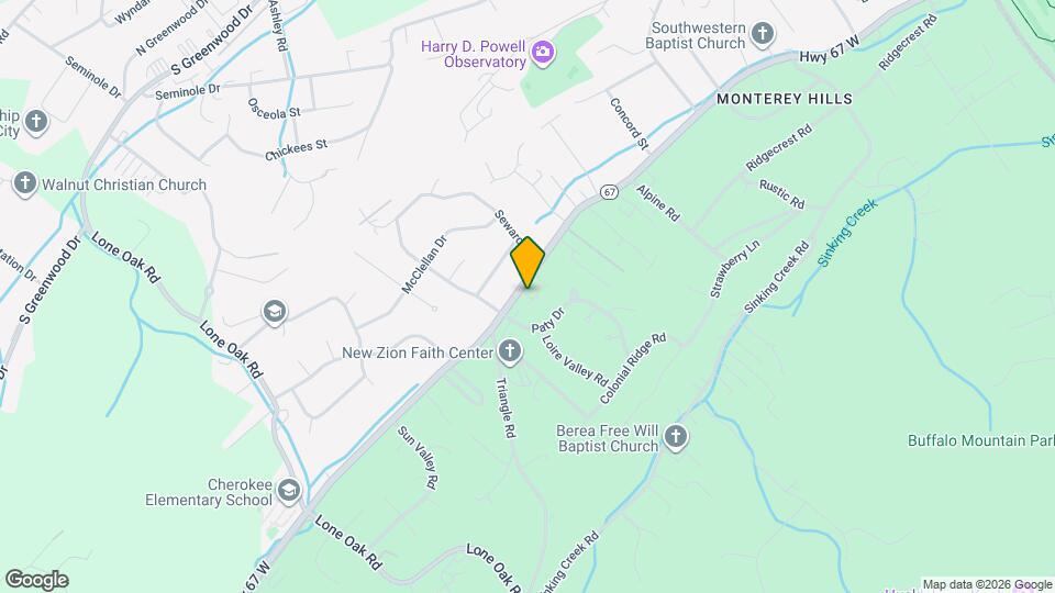 1709 Cherokee Rd Map and Location Details