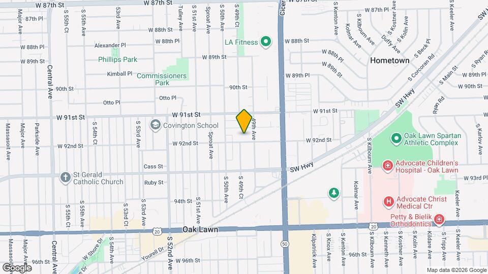 4918 W 92nd St Map and Location Details