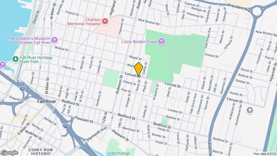 959 Locust St, Unit 2nd fl Map and Location Details