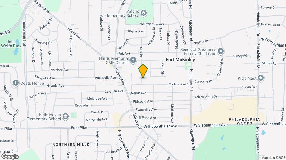 3842 Otis Dr Map and Location Details