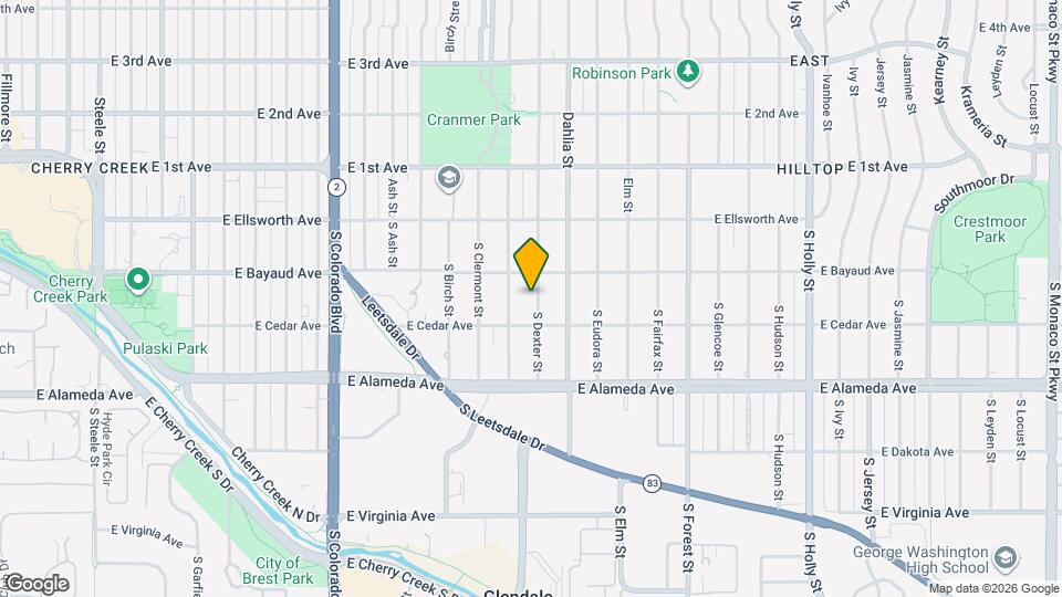 121 S Dexter St Map and Location Details