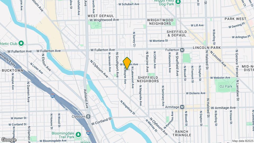 2231 N Wayne Ave Map and Location Details