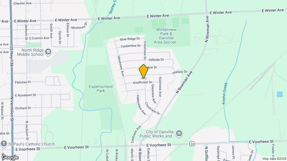 1618 Crestview Dr Map and Location Details