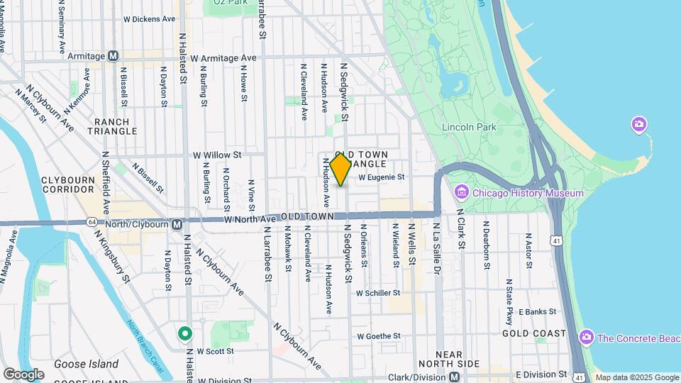 1638 N Sedgwick St, Unit # 02 Map and Location Details