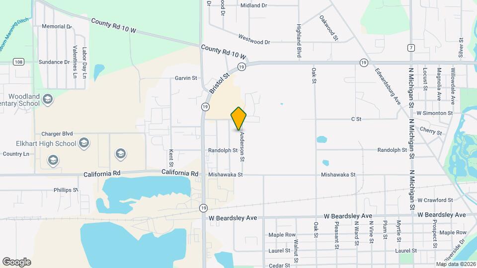 1123 Anderson St Map and Location Details