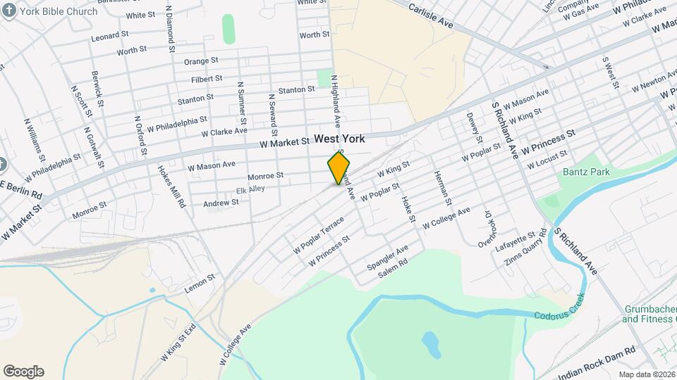 1419 W King St Map and Location Details