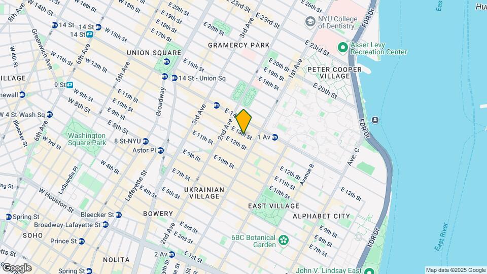 East Village Furnished Apartment Map and Location Details