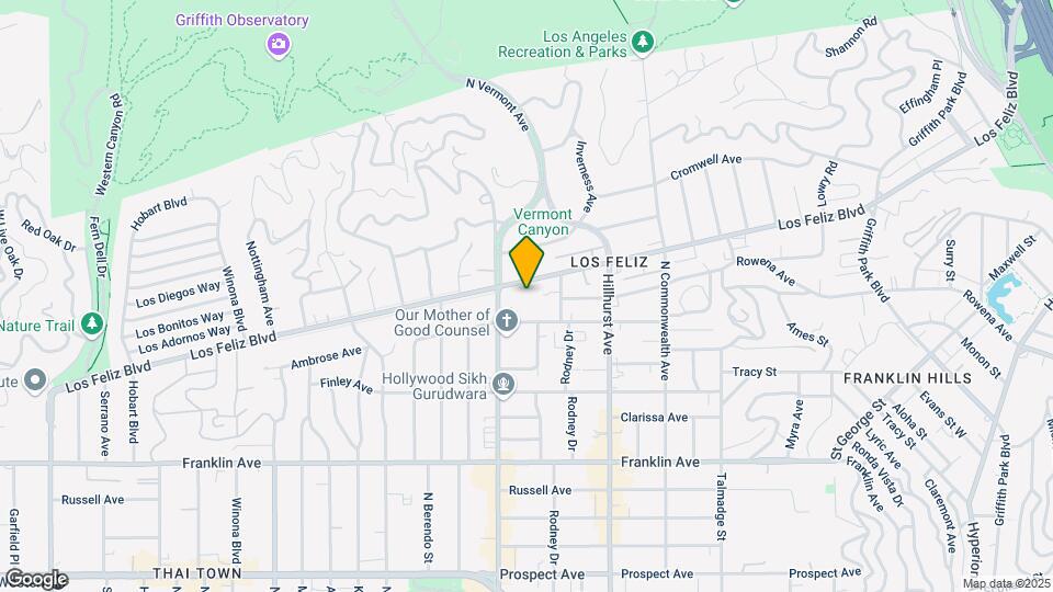 4634 Los Feliz Blvd Mapa y Detalles de la Ubicación