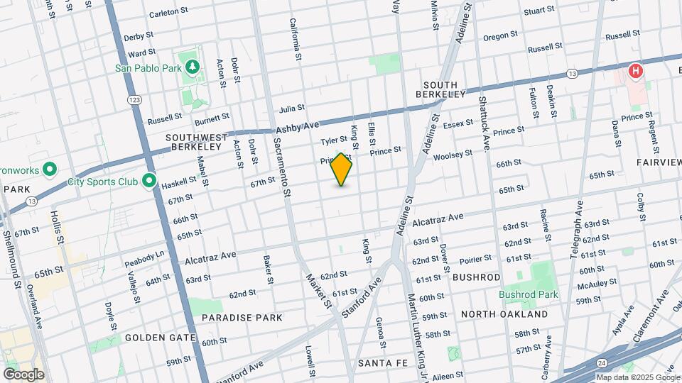 1625 Fairview St Map and Location Details