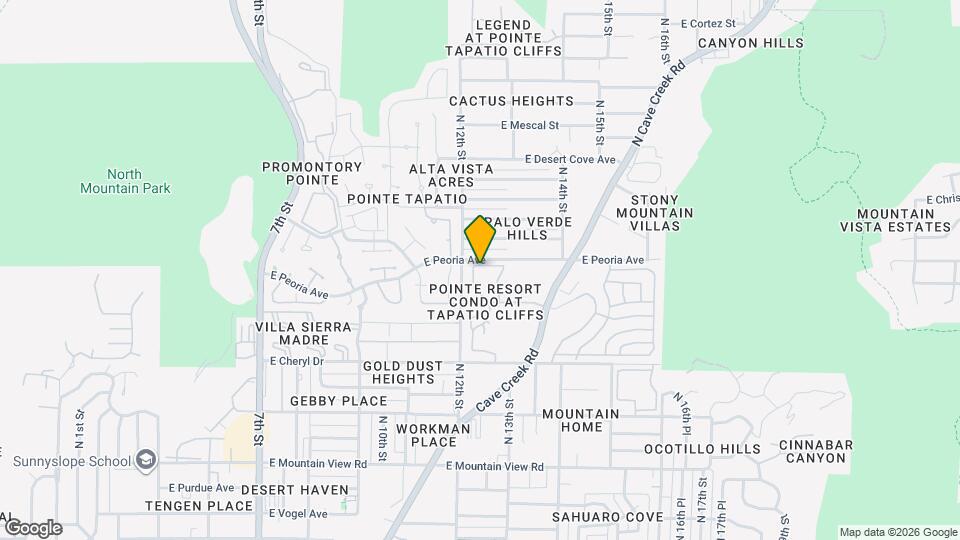 10410 N Cave Creek Rd Map and Location Details