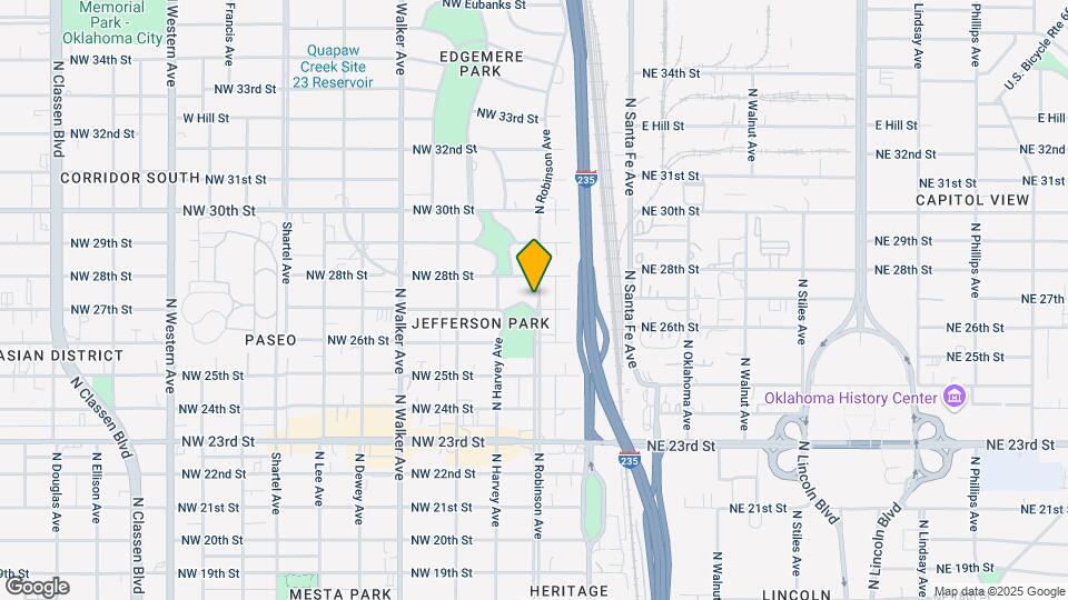 2801 N Robinson Ave Map and Location Details
