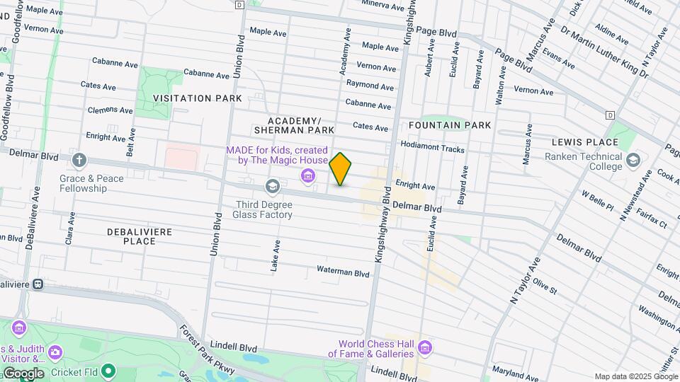 5083 Delmar Blvd Map and Location Details