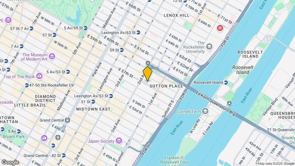 315 E 57th St Mapa y Detalles de la Ubicación