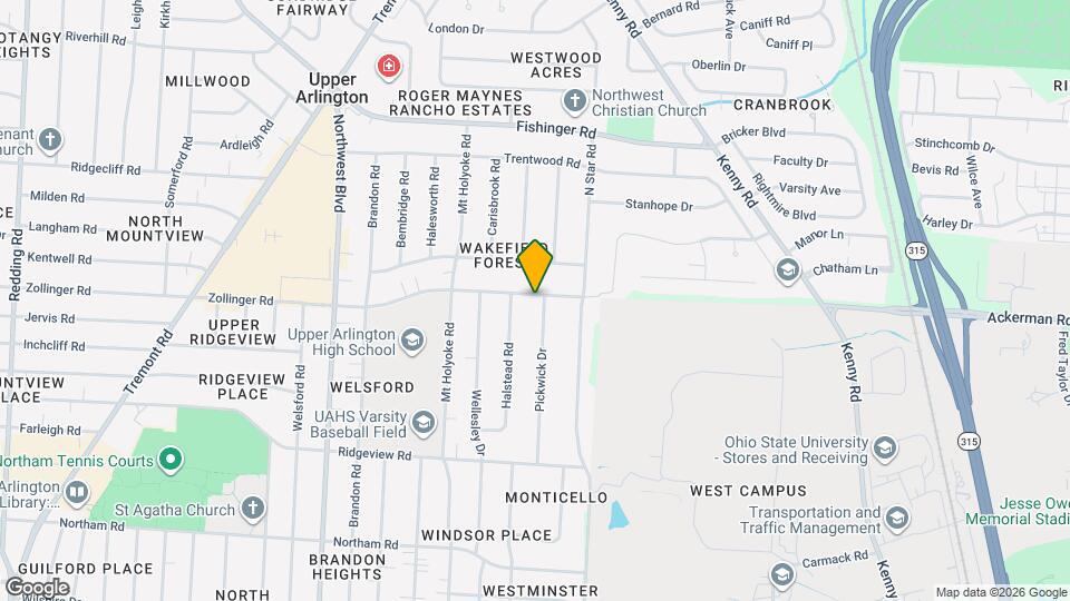 1411 Zollinger Rd Map and Location Details