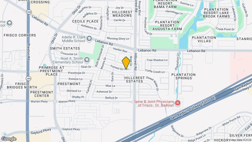 10401 Forrest Dr Map and Location Details