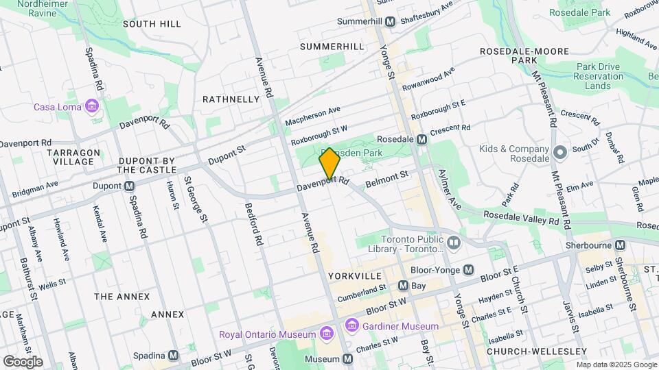 133-133 Hazelton Ave Map and Location Details