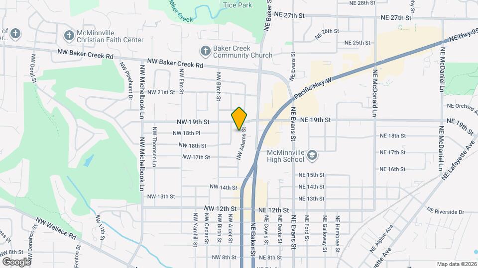 1853 NW Adams St Map and Location Details