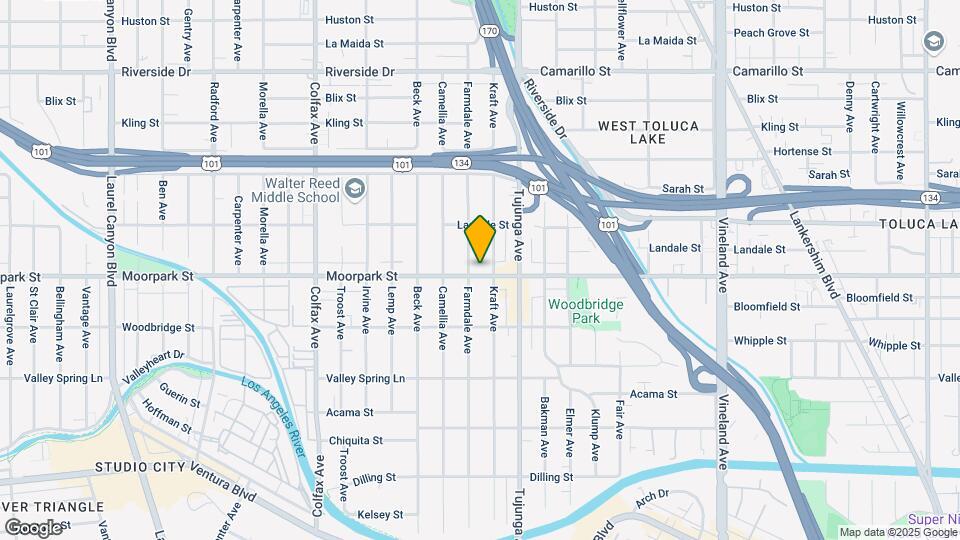 11445 Moorpark St Map and Location Details