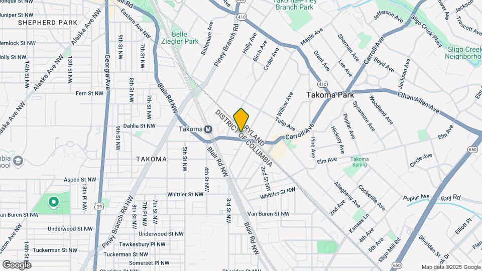 Takoma Central Mapa y Detalles de la Ubicación