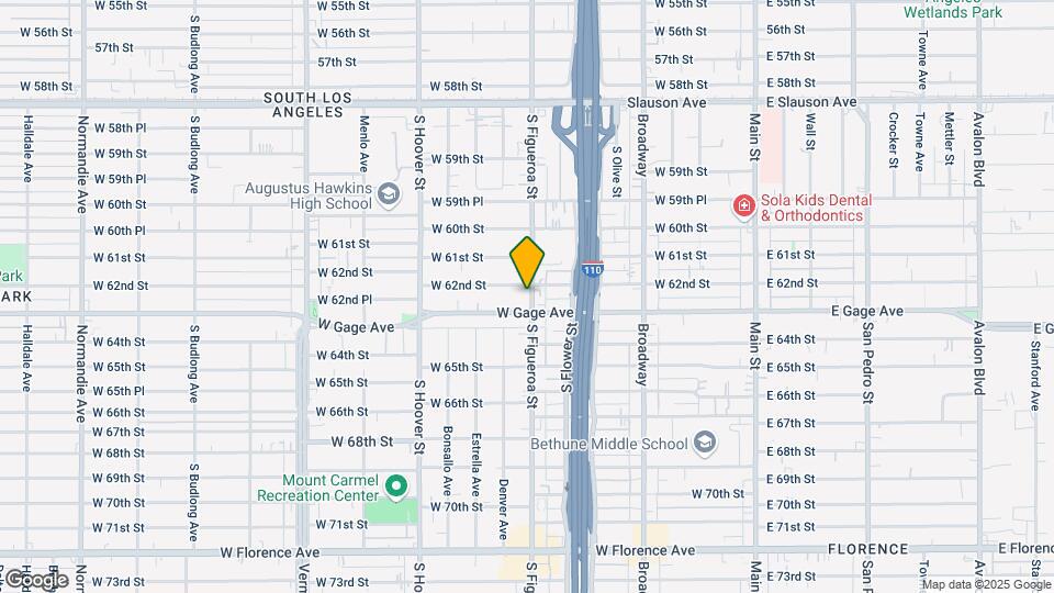 6207 S Figueroa St Map and Location Details