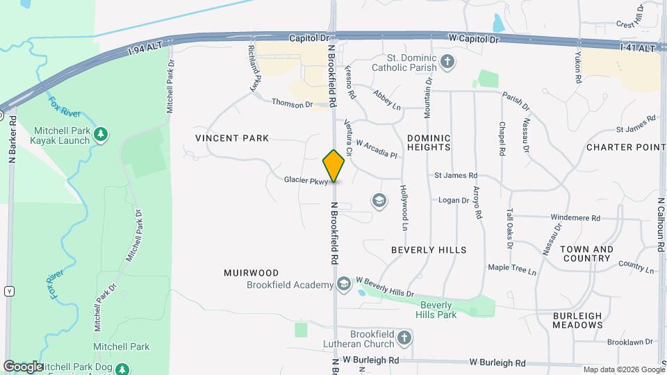 3545 N Brookfield Rd Map and Location Details