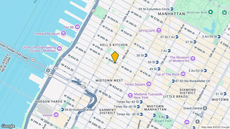 408 W 46th St Mapa y Detalles de la Ubicación
