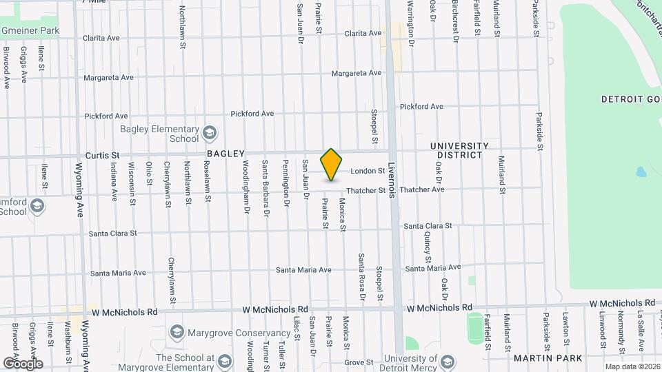 7334 Thatcher St Map and Location Details