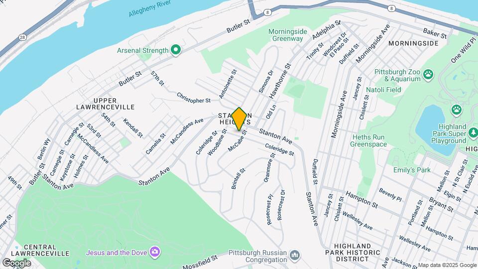 4531 Coleridge St Map and Location Details