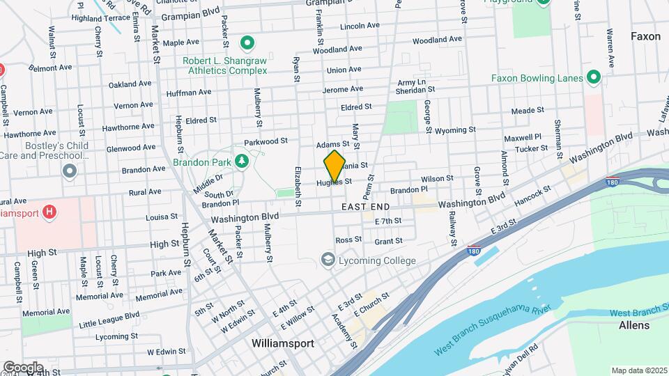 832 Franklin St Map and Location Details