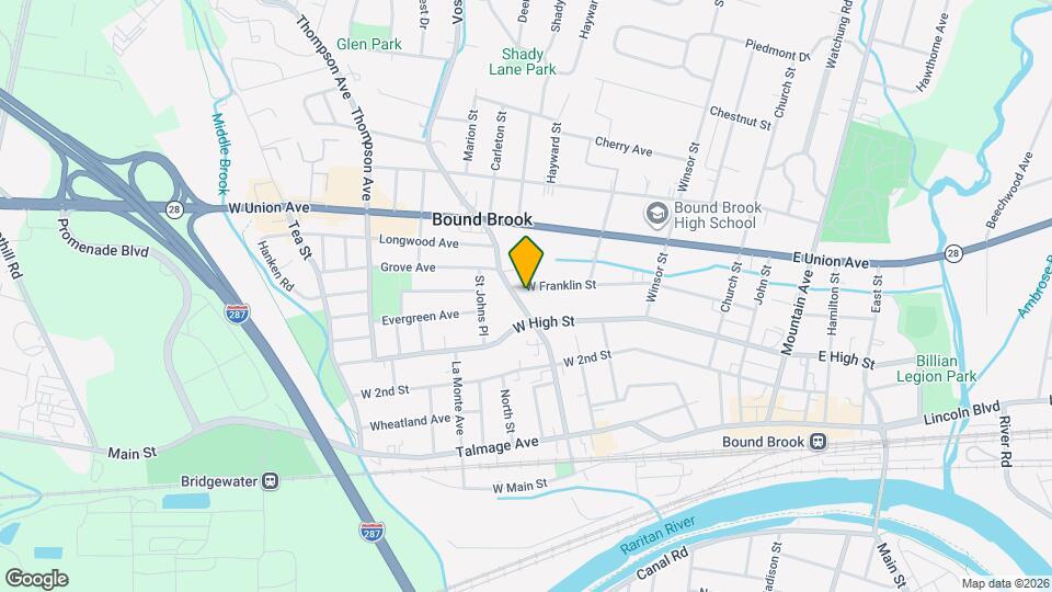 254 W Franklin St Map and Location Details