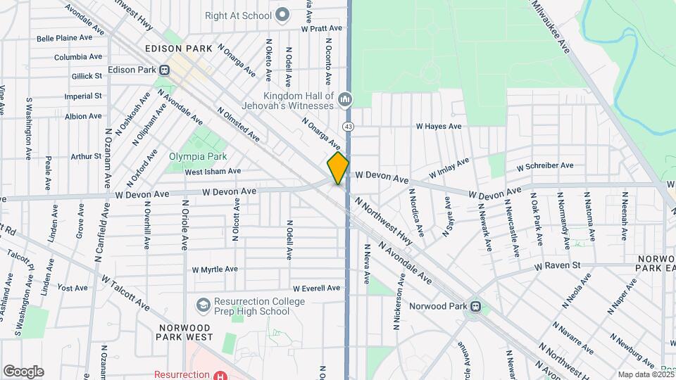 6400 N Northwest Hwy Map and Location Details