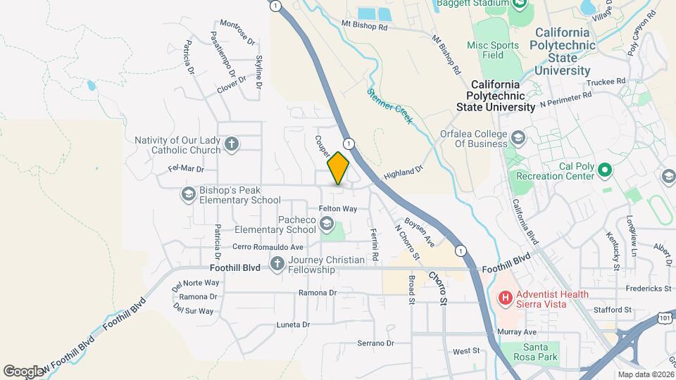 541 Highland Dr Map and Location Details