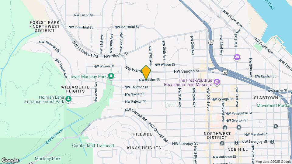 2736 NW Upshur St Map and Location Details