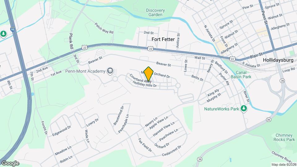 605 Holliday Hills Dr Map and Location Details