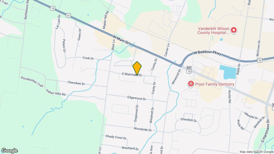 1612 E Blairmont Dr Map and Location Details