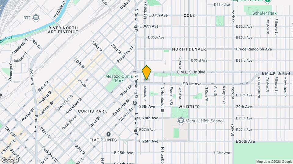 1305 E 31st Ave Mapa y Detalles de la Ubicación