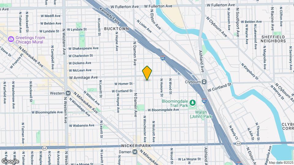 1943 N Winchester Ave, Unit 01R Mapa y Detalles de la Ubicación