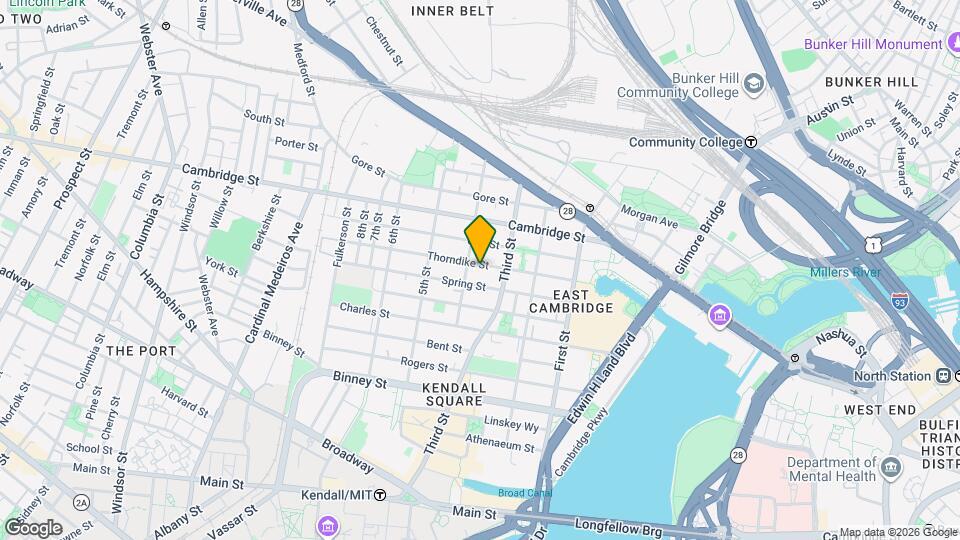 74 Thorndike St Mapa y Detalles de la Ubicación