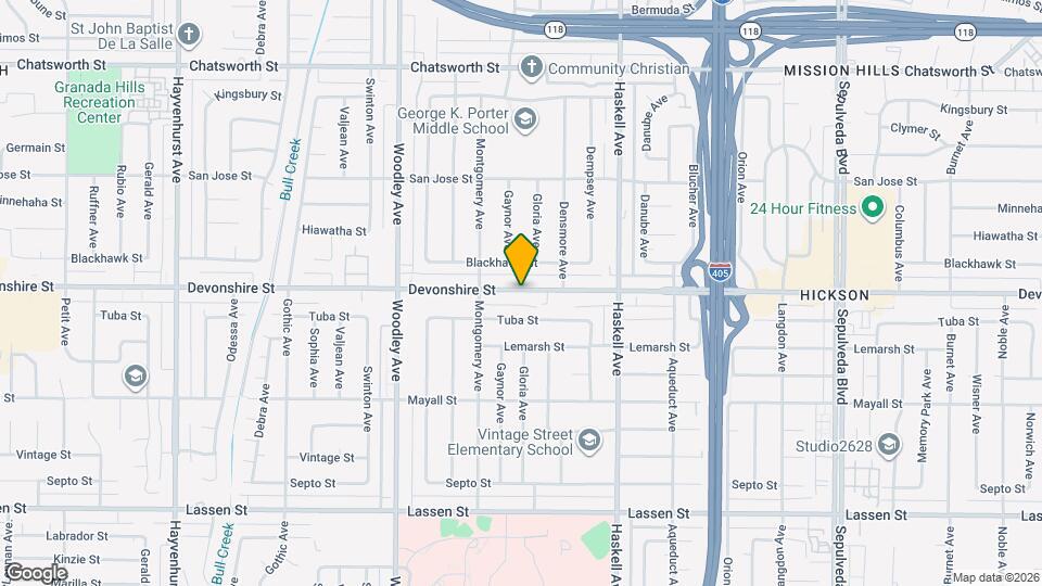 15950 Devonshire St Map and Location Details