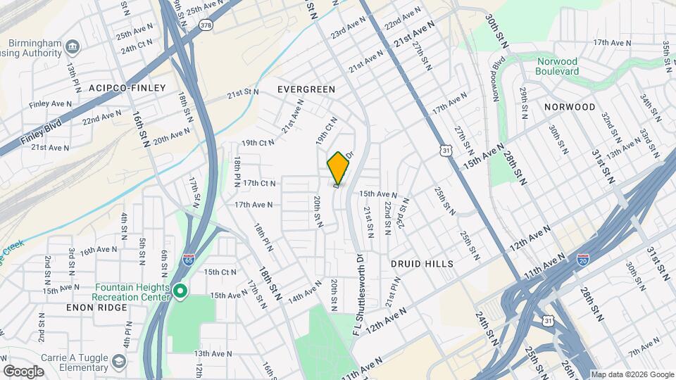 1581 Druid Hill Dr Map and Location Details