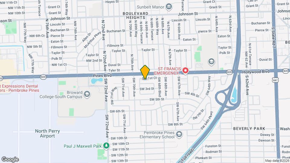 6931 SW 2nd St Map and Location Details