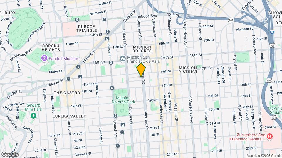 540 Guerrero St Map and Location Details