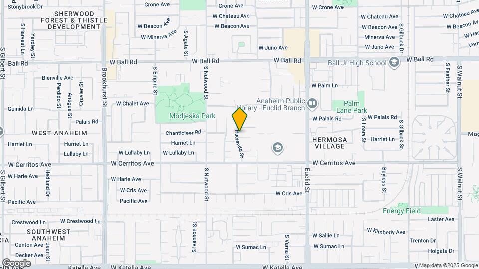1412 Hacienda St Map and Location Details