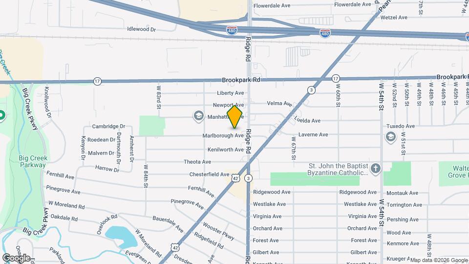 7414 Marlborough Ave Mapa y Detalles de la Ubicación