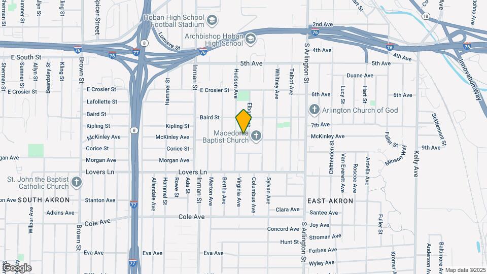 897 McKinley Ave Map and Location Details