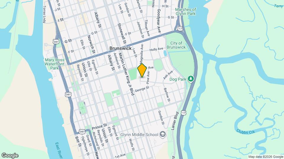 1601 Walnut Ave Map and Location Details