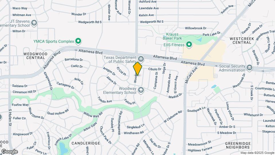 6601 Woodway Dr Map and Location Details