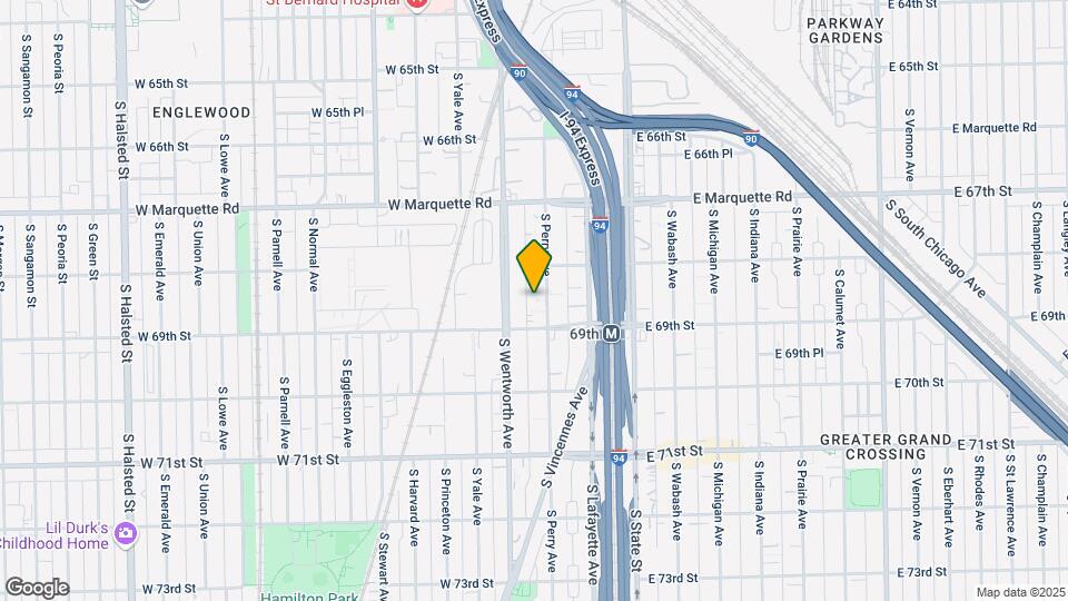 6826 S Perry Ave Map and Location Details
