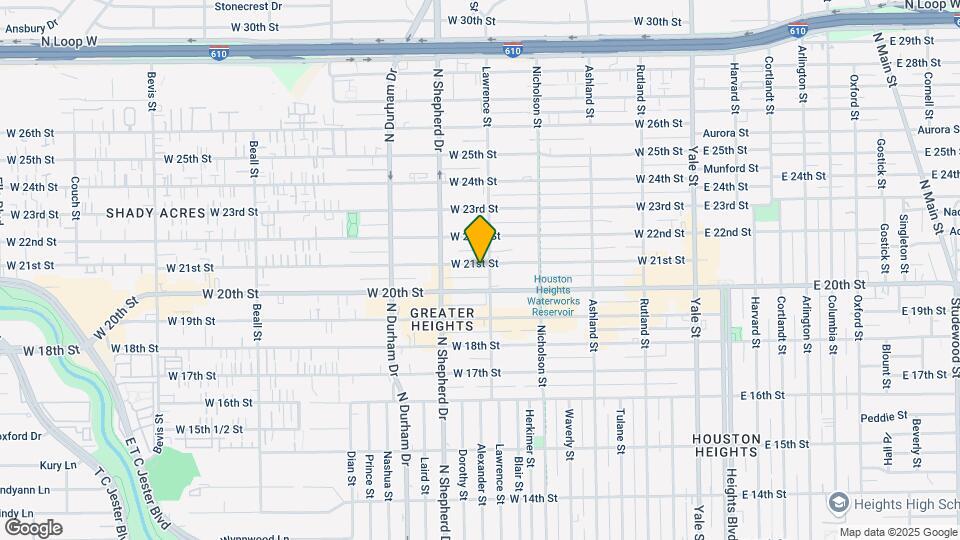 608 W 21st St Map and Location Details